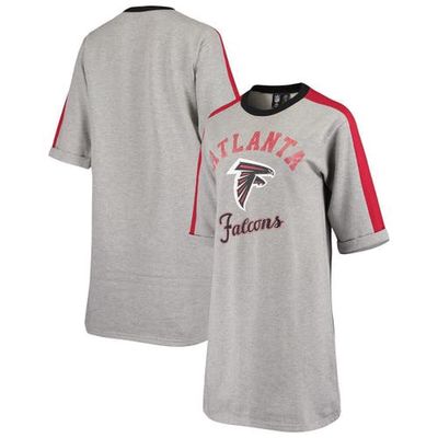 Women's G-III 4Her by Carl Banks Heathered Gray Atlanta Falcons Turnover Tee Dress in Heather Gray