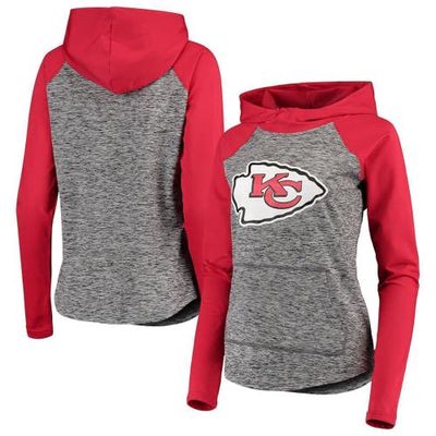 Women's G-III 4Her by Carl Banks Heathered Gray/Red Kansas City Chiefs Championship Ring Pullover Hoodie in Heather Gray