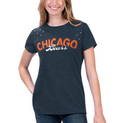 Women's G-III 4Her by Carl Banks Heathered Navy Chicago Bears Main Game T-Shirt