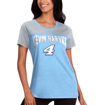 Women's G-III 4Her by Carl Banks Light Blue/Gray Kevin Harvick Box Score T-Shirt
