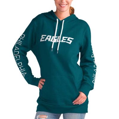 Women's G-III 4Her by Carl Banks Midnight Green Philadelphia Eagles Extra Inning Pullover Hoodie