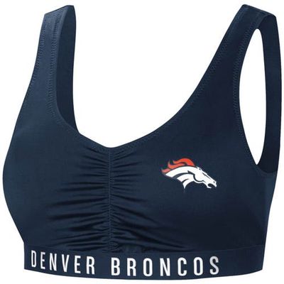 Women's G-III 4Her by Carl Banks Navy Denver Broncos All-Star Bikini Top
