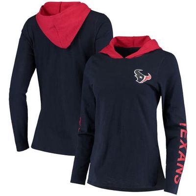 Women's G-III 4Her by Carl Banks Navy/Red Houston Texans Crossbar Pullover Hoodie