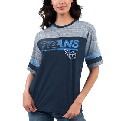 Women's G-III 4Her by Carl Banks Navy Tennessee Titans Track T-Shirt