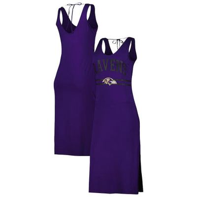 Women's G-III 4Her by Carl Banks Purple Baltimore Ravens Training V-Neck Maxi Dress
