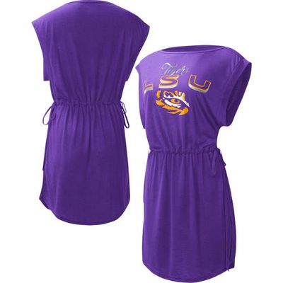 Women's G-III 4Her by Carl Banks Purple LSU Tigers GOAT Swimsuit Cover-Up Dress