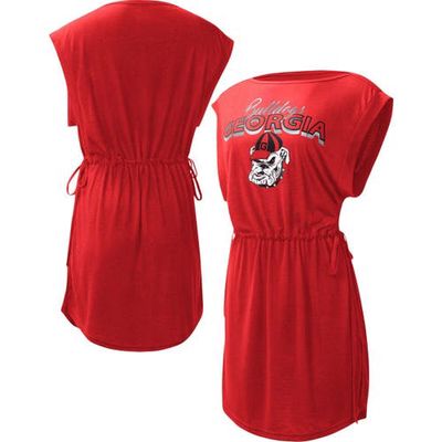 Women's G-III 4Her by Carl Banks Red Georgia Bulldogs GOAT Swimsuit Cover-Up Dress