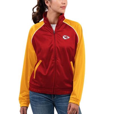 Women's G-III 4Her by Carl Banks Red Kansas City Chiefs Showup Fashion Dolman Full-Zip Track Jacket