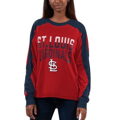 Women's G-III 4Her by Carl Banks Red/Navy St. Louis Cardinals Smash Raglan Long Sleeve T-Shirt