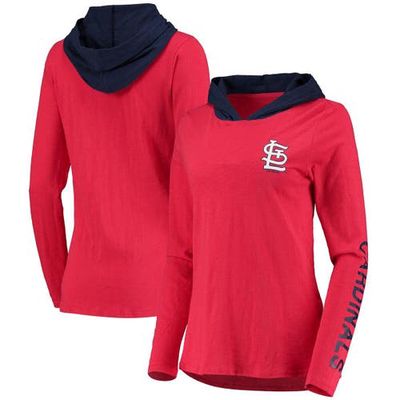 Women's G-III 4Her by Carl Banks Red St. Louis Cardinals Crossbar Pullover Hoodie