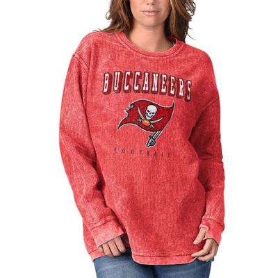 Women's G-III 4Her by Carl Banks Red Tampa Bay Buccaneers Comfy Cord Pullover Sweatshirt