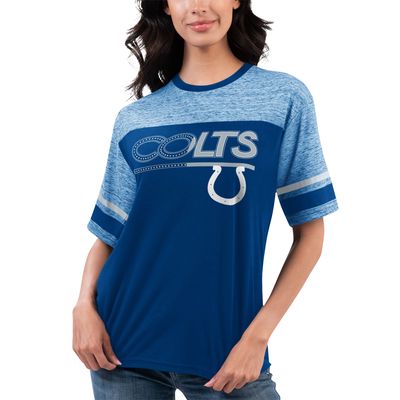 Women's G-III 4Her by Carl Banks Royal Indianapolis Colts Track T-Shirt