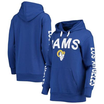 Women's G-III 4Her by Carl Banks Royal Los Angeles Rams Extra Point Pullover Hoodie