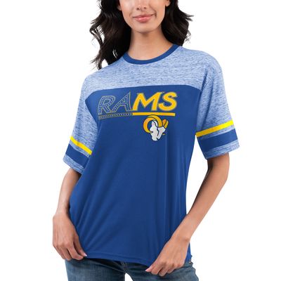 Women's G-III 4Her by Carl Banks Royal Los Angeles Rams Track T-Shirt