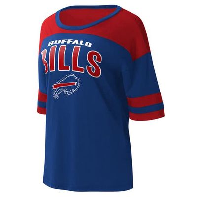 Women's G-III 4Her by Carl Banks Royal/Red Buffalo Bills Play the Ball T-Shirt