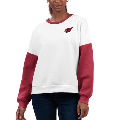 Women's G-III 4Her by Carl Banks White Arizona Cardinals A-Game Pullover Sweatshirt