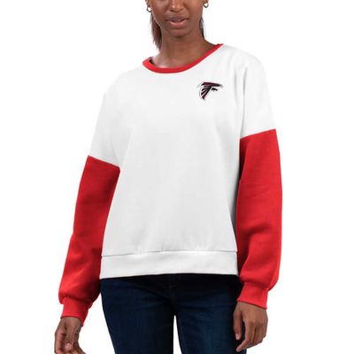 Women's G-III 4Her by Carl Banks White Atlanta Falcons A-Game Pullover Sweatshirt