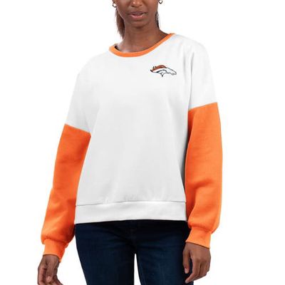 Women's G-III 4Her by Carl Banks White Denver Broncos A-Game Pullover Sweatshirt