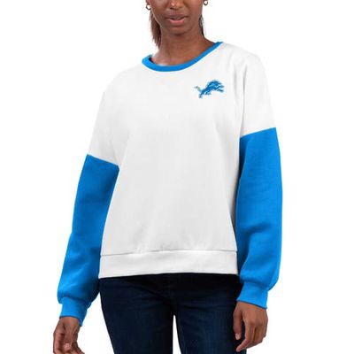 Women's G-III 4Her by Carl Banks White Detroit Lions A-Game Pullover Sweatshirt