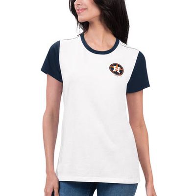 Women's G-III 4Her by Carl Banks White Houston Astros Illustration Ringer T-Shirt