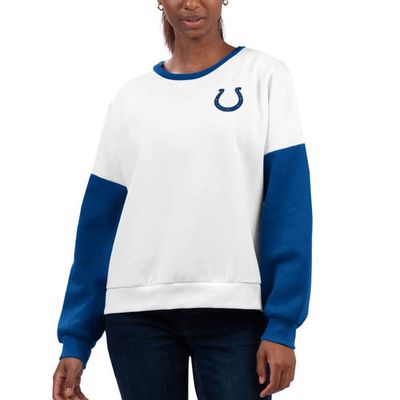 Women's G-III 4Her by Carl Banks White Indianapolis Colts A-Game Pullover Sweatshirt