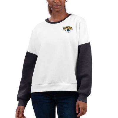 Women's G-III 4Her by Carl Banks White Jacksonville Jaguars A-Game Pullover Sweatshirt