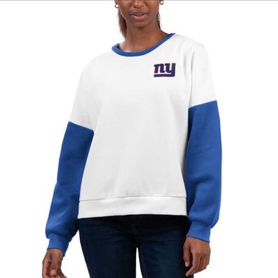 Women's G-III 4Her by Carl Banks White New York Giants A-Game Pullover Sweatshirt