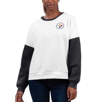 Women's G-III 4Her by Carl Banks White Pittsburgh Steelers A-Game Pullover Sweatshirt