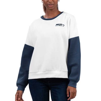 Women's G-III 4Her by Carl Banks White Seattle Seahawks A-Game Pullover Sweatshirt