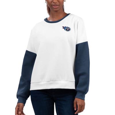 Women's G-III 4Her by Carl Banks White Tennessee Titans A-Game Pullover Sweatshirt