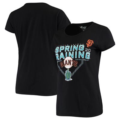 Women's G-III Sports by Carl Banks Black San Francisco Giants 2020 Spring Training Endzone T-Shirt