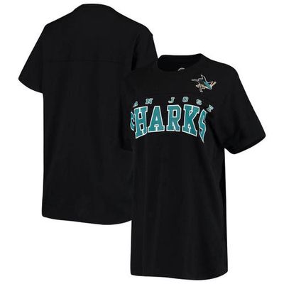 Women's G-III Sports by Carl Banks Black San Jose Sharks Blowout Mesh T-Shirt