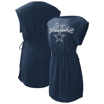 Women's G-III Sports by Carl Banks Navy Dallas Cowboys G.O.A.T. Swimsuit Cover-Up