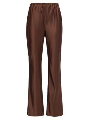 Women's Gale Satin Bias Pants - Cafe - Size Medium