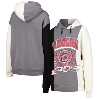 Women's Gameday Couture Black South Carolina Gamecocks Hall of Fame Colorblock Pullover Hoodie in Gray