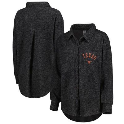 Women's Gameday Couture Black Texas Longhorns Switch It Up Tri-Blend Button-Up Shacket