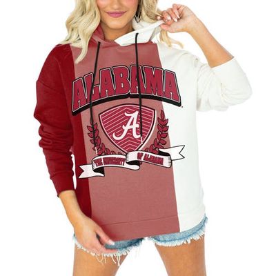 Women's Gameday Couture Crimson Alabama Crimson Tide Hall of Fame Colorblock Pullover Hoodie