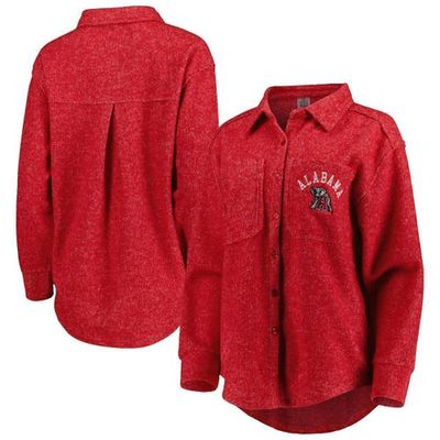 Women's Gameday Couture Crimson Alabama Crimson Tide Switch It Up Tri-Blend Button-Up Shacket