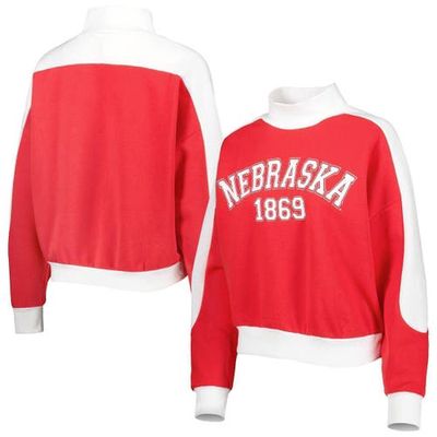 Women's Gameday Couture Crimson Nebraska Huskers Make it a Mock Sporty Pullover Sweatshirt in Scarlet
