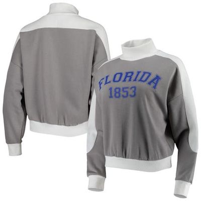 Women's Gameday Couture Gray Florida Gators Make it a Mock Sporty Pullover Sweatshirt