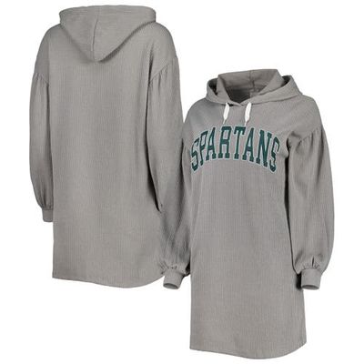 Women's Gameday Couture Gray Michigan State Spartans Game Winner Vintage Wash Tri-Blend Dress