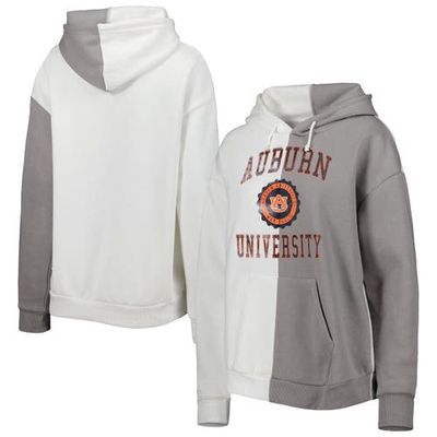 Women's Gameday Couture Gray/White Auburn Tigers Split Pullover Hoodie