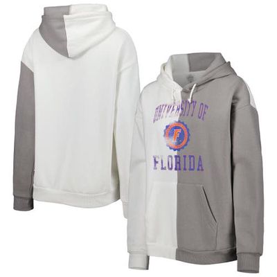Women's Gameday Couture Gray/White Florida Gators Split Pullover Hoodie