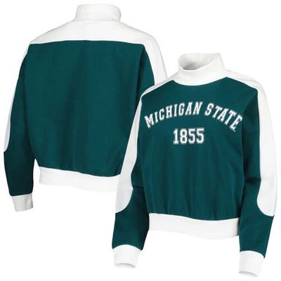Women's Gameday Couture Green Michigan State Spartans Make it a Mock Sporty Pullover Sweatshirt