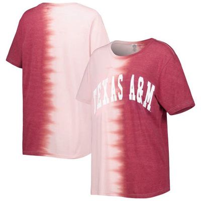 Women's Gameday Couture Maroon Texas A & M Aggies Find Your Groove Split-Dye T-Shirt