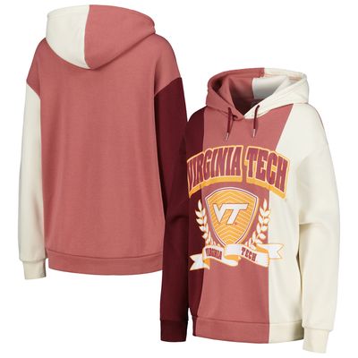 Women's Gameday Couture Maroon Virginia Tech Hokies Hall of Fame Colorblock Pullover Hoodie