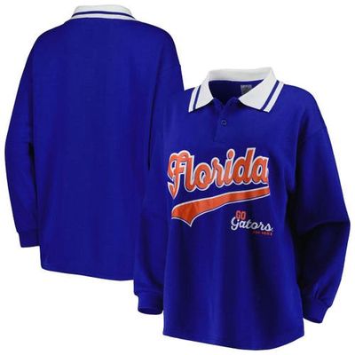 Women's Gameday Couture Royal Florida Gators Happy Hour Long Sleeve Polo