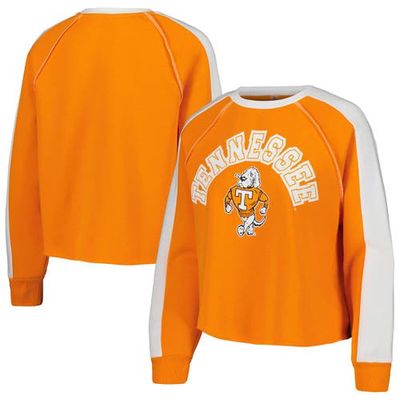 Women's Gameday Couture Tennessee Orange Tennessee Volunteers Blindside Raglan Cropped Pullover Sweatshirt