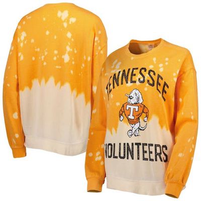 Women's Gameday Couture Tennessee Orange Tennessee Volunteers Twice As Nice Faded Dip-Dye Pullover Long Sleeve Top