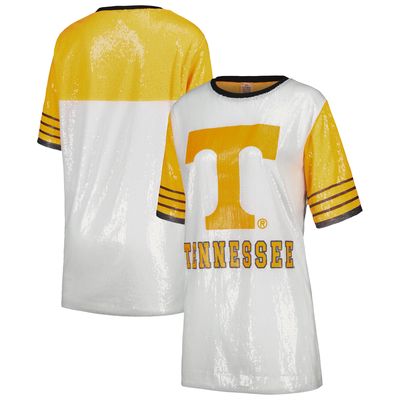 Women's Gameday Couture White Tennessee Volunteers Chic Full Sequin Jersey Dress